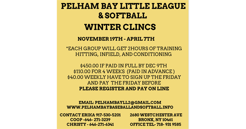 Winter Clinics November Through March