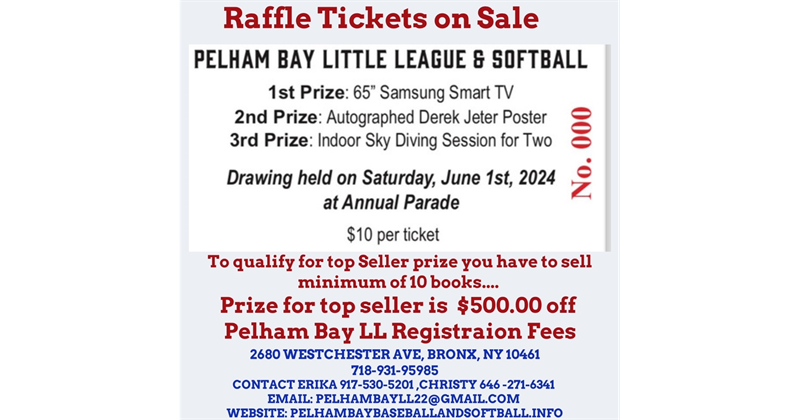 RAFFLE TICKETS NOW AVAILABLE